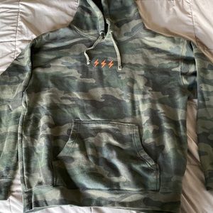Seek Discomfort Camo Hoodie Size Large